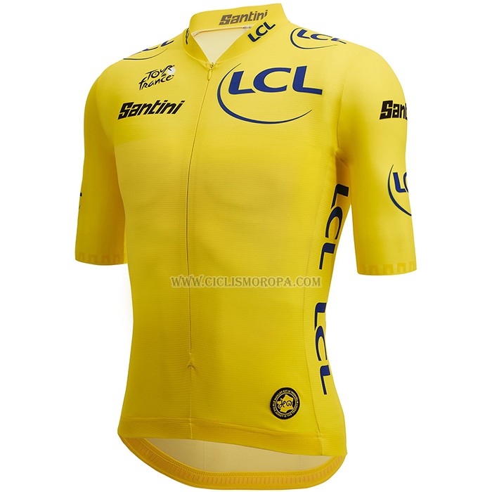 2023 Ropa Ciclismo Tour de France AMarillo Mangas Cortas